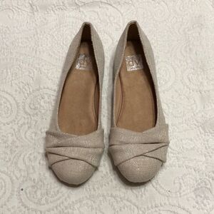 Dolce Vita Size 8.5M Cream Champagne Sparkle Ballet Flats